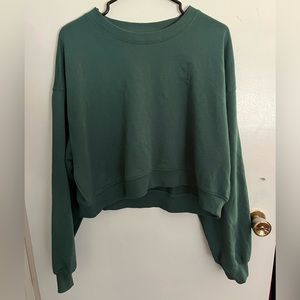 Green cropped sweater
